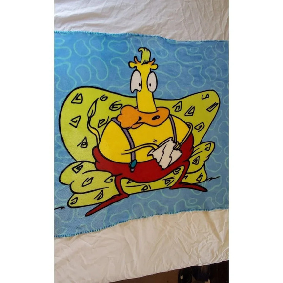 Rocko's Modern Life Heffer Fleece Blanket The Nick Box Nickelodeon Nicktoons - Picture 5 of 12